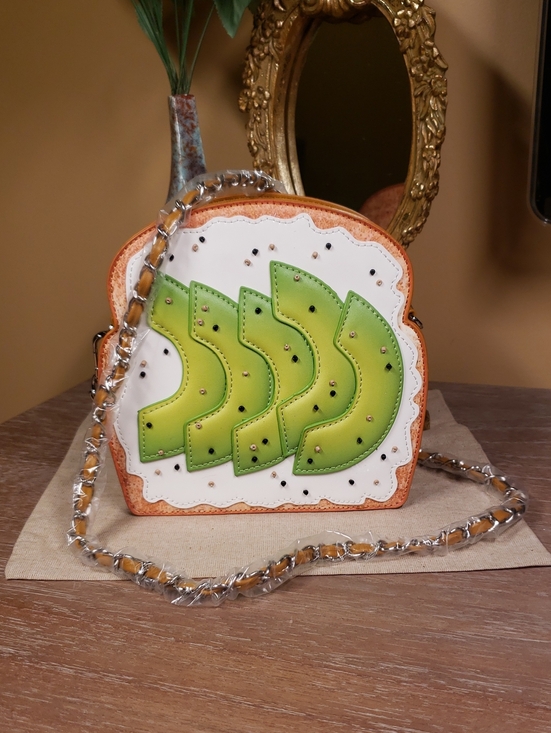 Current Mood Handbags - A Toast To You Brunch Avocado Toast Beaded Crossbody Bag - Sold Out! NWT!
